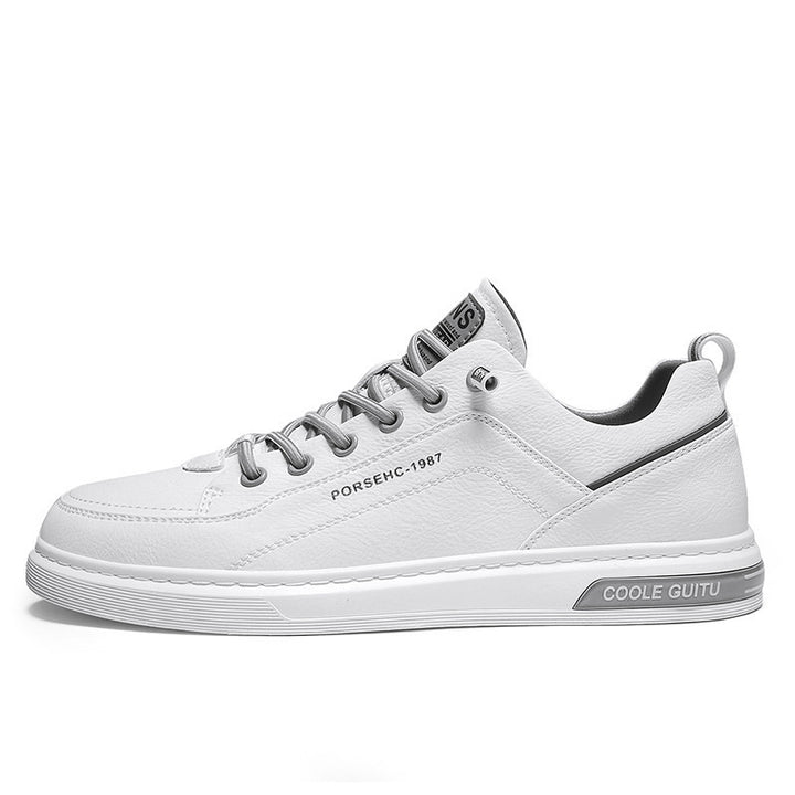 Herren elegante niedrige Leder-Sneaker mit Komfortfußbett und rutschfester Gummisohle Echoarchiv