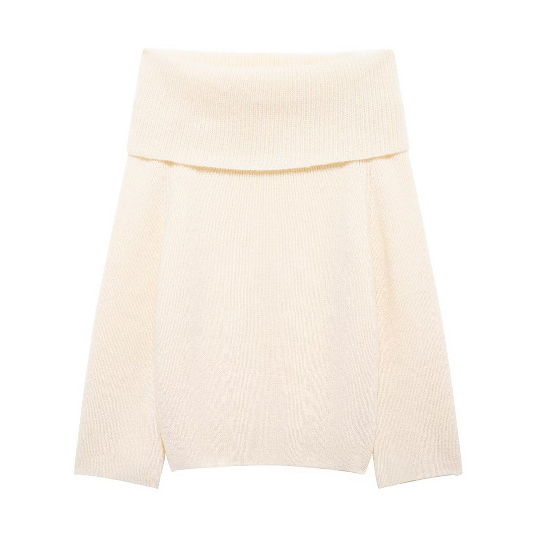Damen Grobstrick-Oversize-Pullover mit weitem Umschlagkragen Echo Archiv