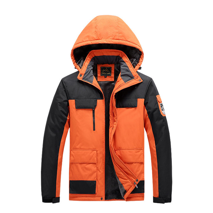 Herren Nano-Technik-Winter-Expeditionsjacke mit verdecktem Zwei-Wege-Reißverschluss, wasserabweisender Membran und multifunktionalen Taschen – Marzano