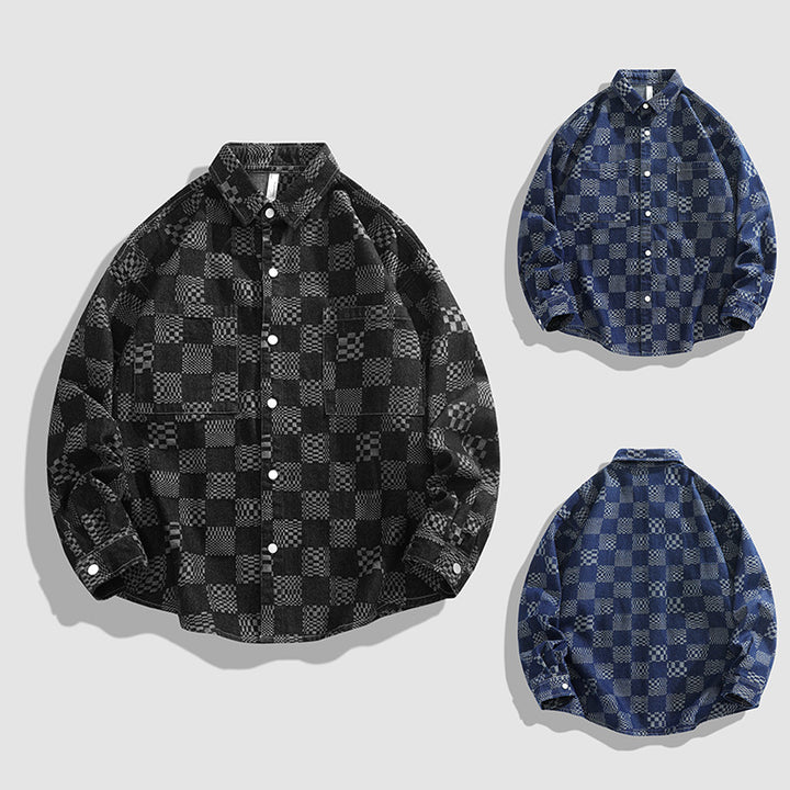 Herren Karo-Hemdjacke mit praktischen Brusttaschen Echoarchiv