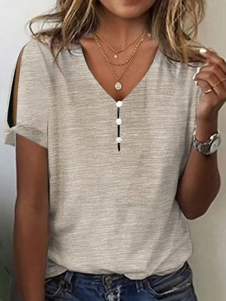 Damen Glitzernde V-Pullover Bluse Echo Archiv