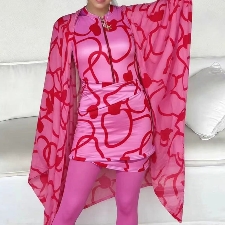 Damen modischer Bademantel mit weitem Cut Echo Archiv