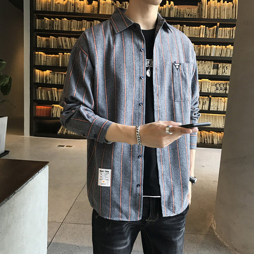 Herren modernes kariertes Overshirt Echoarchiv