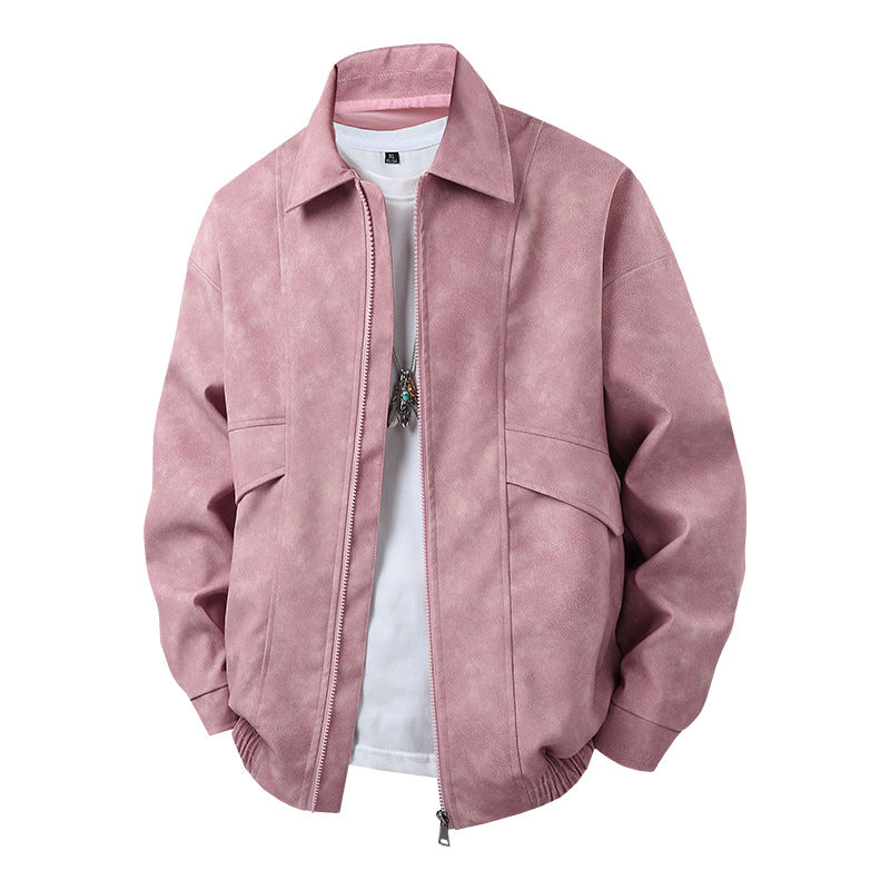 Herren Übergangsjacke im lässigen Vintage-Stil mit seitlichen Eingrifftaschen und elastischen Bündchen Echoarchiv
