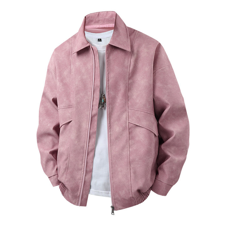 Herren Übergangsjacke im lässigen Vintage-Stil mit seitlichen Eingrifftaschen und elastischen Bündchen Echoarchiv