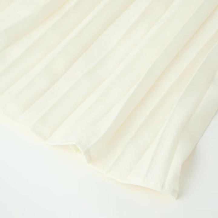 Damen plissiertes Midi-Kleid mit V-Ausschnitt Echo Archiv