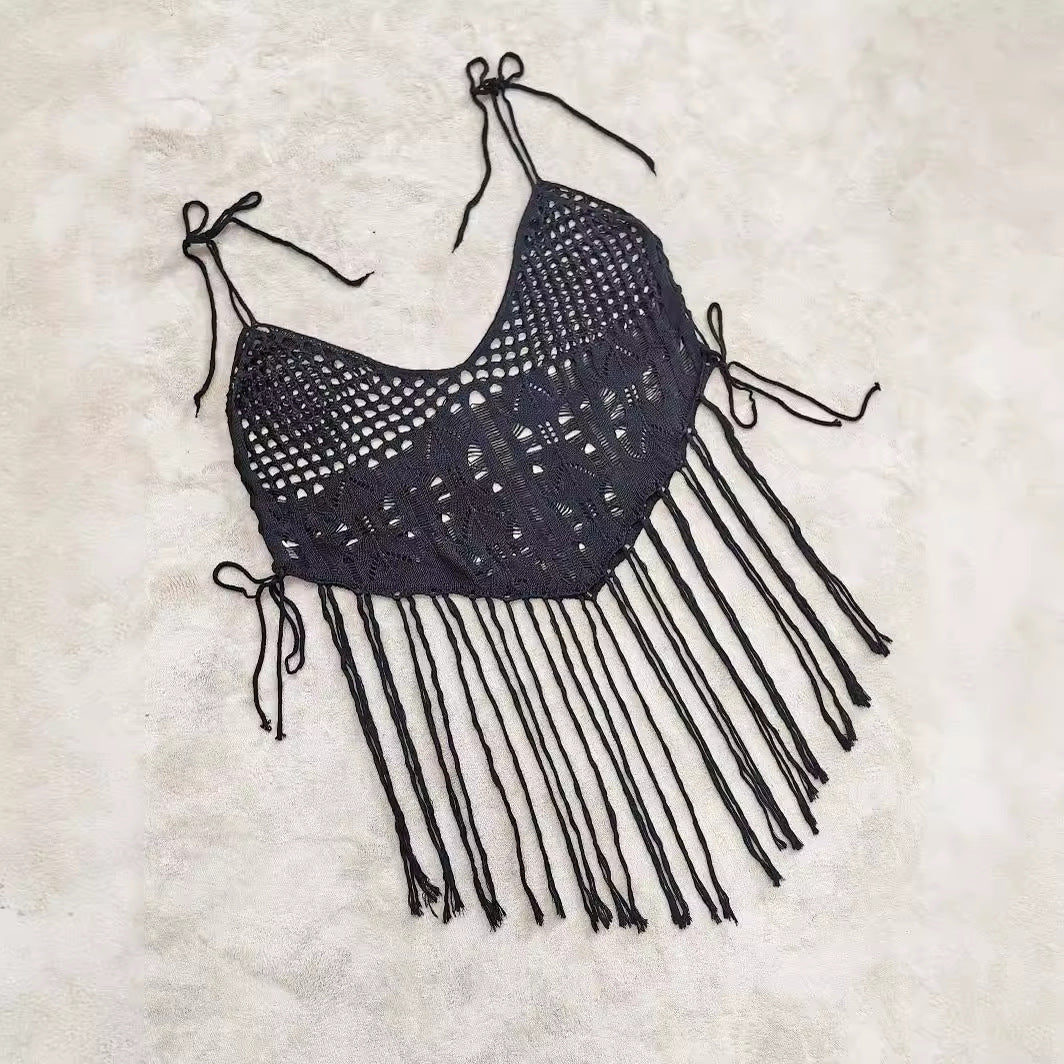 Damen Häkel-Bikinioberteil mit fransigen Details Echo Archiv
