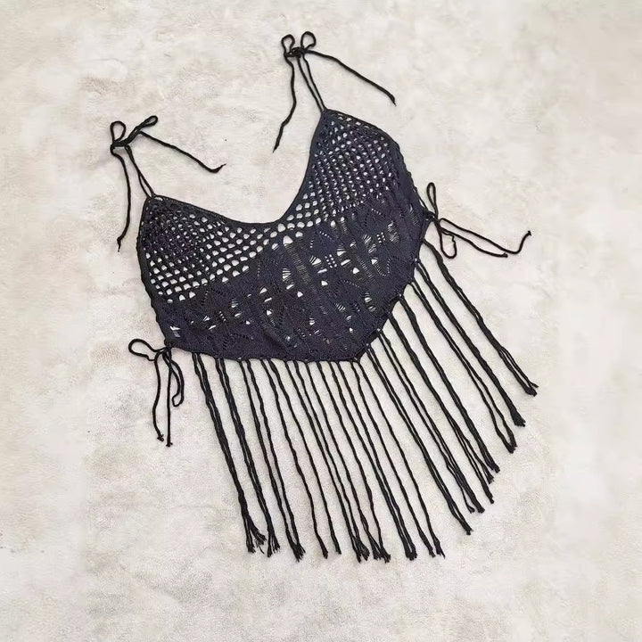 Damen Häkel-Bikinioberteil mit fransigen Details Echo Archiv
