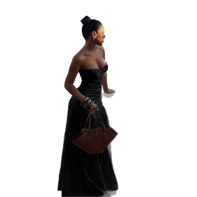 Damen Maxikleid mit schicker Schnittführung und raffiniertem Bauch-Detail Echo Archiv