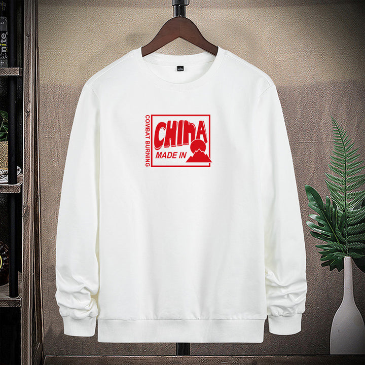 Herren Sweatshirt mit Rundhals und auffälligem Statement-Frontprint Echo Archiv
