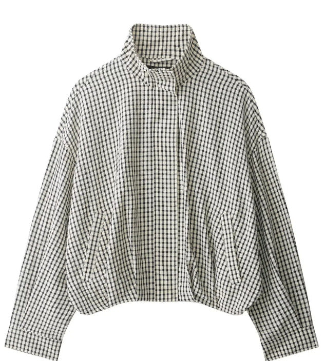 Damen Kurz geschnittene Wollmix-Jacke mit Stehkragen, Reißverschluss und Ballonärmeln Echo Archiv