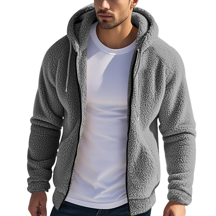 Herren Fleece-Kapuzenjacke mit weichem Innenfutter und modernem Schnitt Echoarchiv