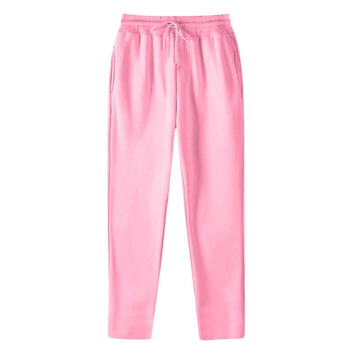 Herren nan geradlinige Sweatpants aus melierter Baumwollmischung mit elastischem Bund Kordelzug und Seitentaschen Echo Archiv
