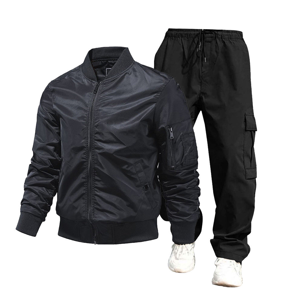 Herren urbane Bomberjacke und Cargo-Hosen Set Echo Archiv