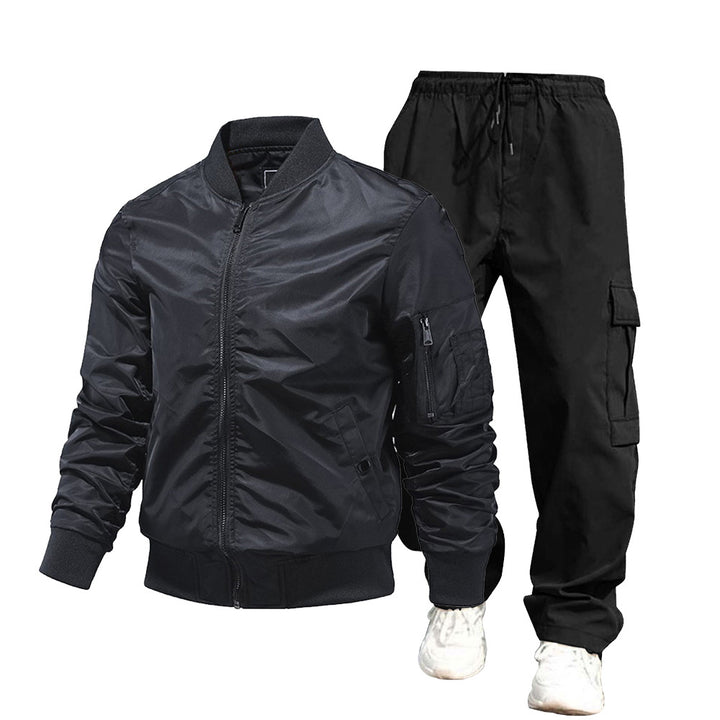 Herren urbane Bomberjacke und Cargo-Hosen Set Echo Archiv