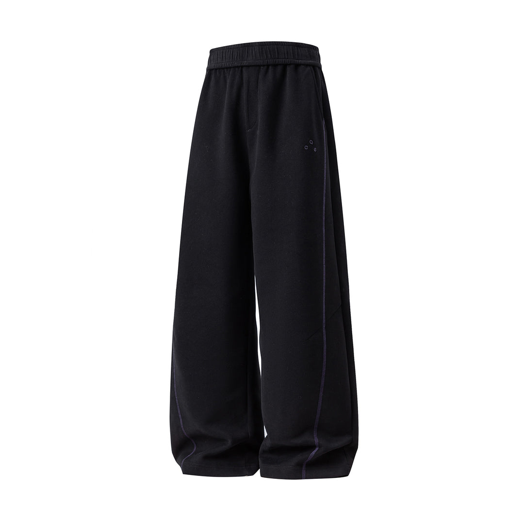 Unisex Weite Lounge-Jogginghose mit hohem Elastikbund und Kontrastnaht Echo Archiv