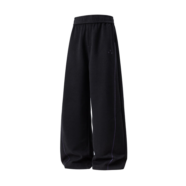 Unisex Weite Lounge-Jogginghose mit hohem Elastikbund und Kontrastnaht Echo Archiv