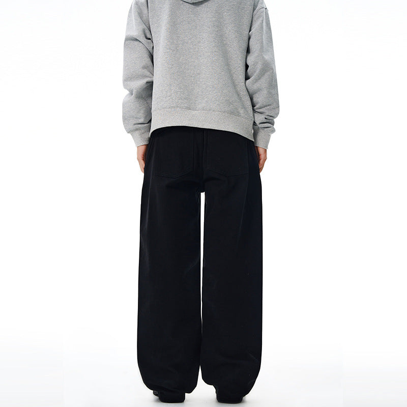Herren Oversize-Canvas-Hose mit tiefem Schritt und fließender Weite Echo Archiv