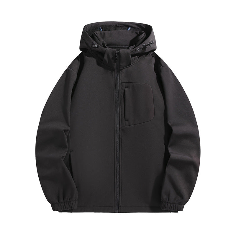Herren Leichte Softshell‑Kapuzenjacke mit wasserabweisender Membran und Brusttasche Echo Archiv
