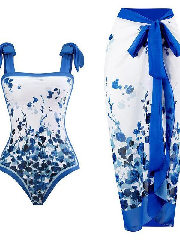 Damen Einteiler Badeanzug mit asymmetrischem Schnitt und eleganter Palazzo-Hose Echo Archiv