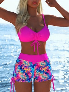 Damen modischer Bikini-Set mit Schößchen und verstellbarem Träger Echo Archiv