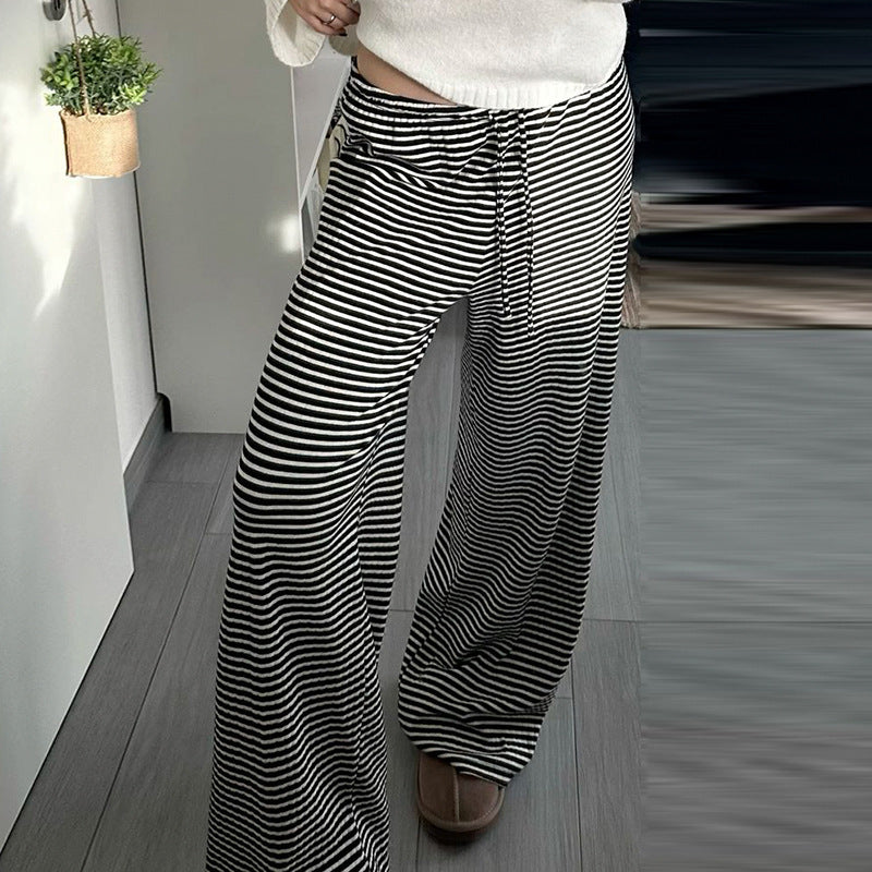 Damen nan leichte Jersey Loungehose mit Tunnelzug und weitem Bein Echo Archiv