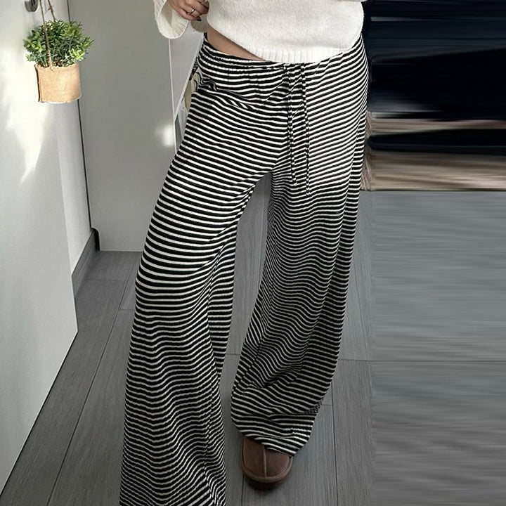 Damen nan leichte Jersey Loungehose mit Tunnelzug und weitem Bein Echo Archiv
