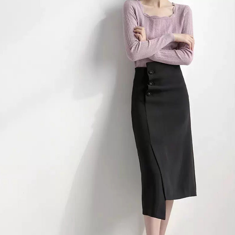 Damen Elegante Bleistiftrock mit asymmetrischem Schnitt Echoarchiv