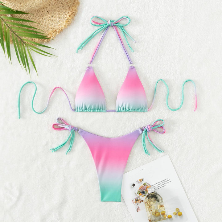 Damen Triangel-Bikini mit modernem Farbverlauf und verstellbaren Trägersystem Echo Archiv
