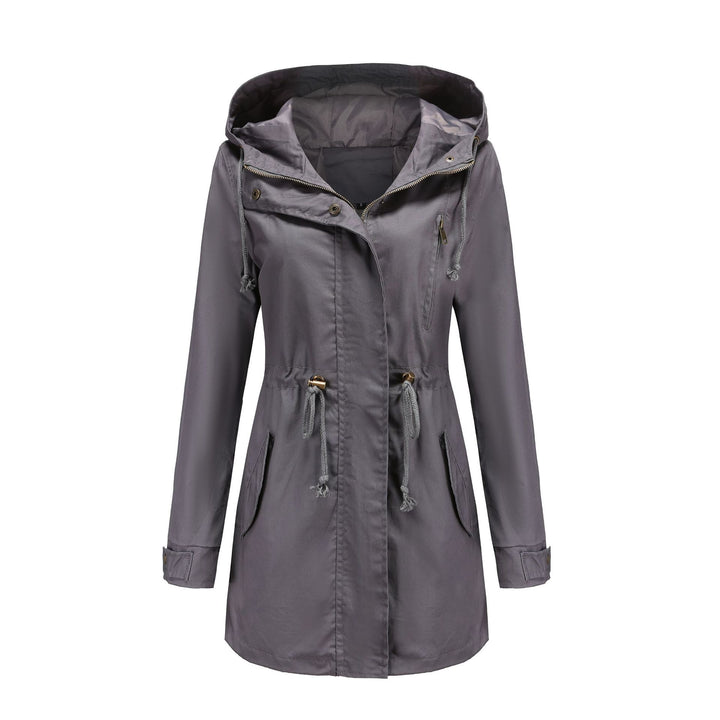 Damen nan leichter Parka mit Kapuze, Kordelzug und verdecktem Reißverschluss Echo Archiv