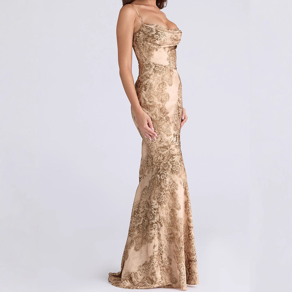 Damen Elegantes Maxikleid mit floralem Design Echo Archiv