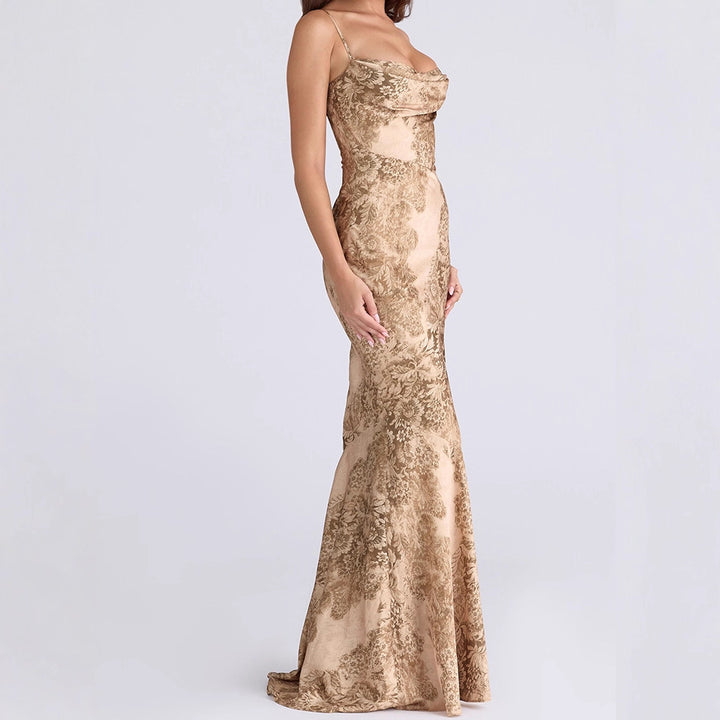 Damen Elegantes Maxikleid mit floralem Design Echo Archiv