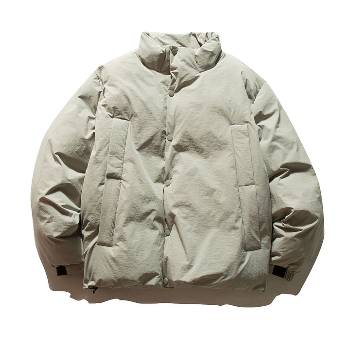 Unisex Boxy-isolierte Kurzjacke mit wattierter Füllung und hohem Stehkragen Echoarchiv