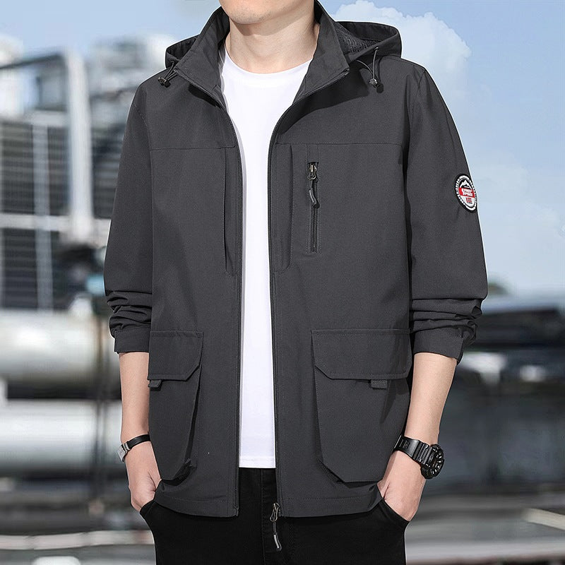 Herren multifunktionale Jacke mit Kapuze Echo Archiv