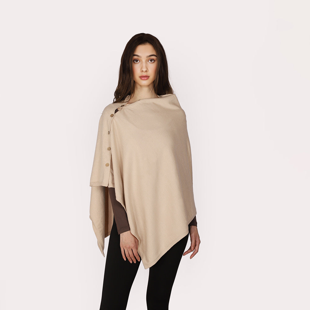 Damen Oversize-Orientalischer Jacquard-Überwurf mit Paisley‑Medaillon und Zierstich – Avérine