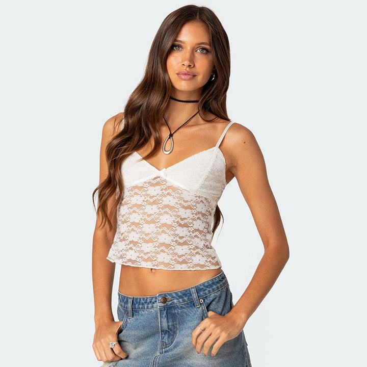 Damen Spitzencami mit verstellbaren Trägern Echo Archiv