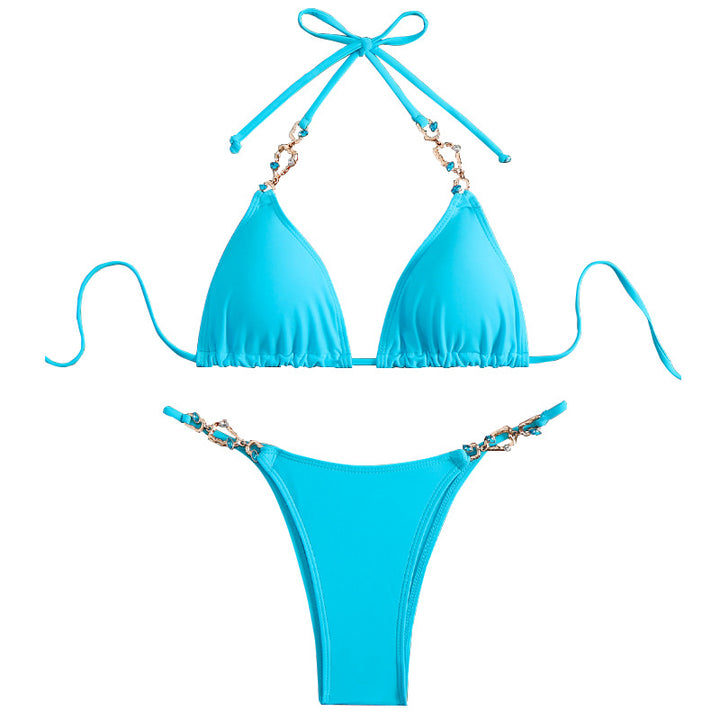 Damen Triangel-Bikini mit schimmernden Anhängern Echo Archiv