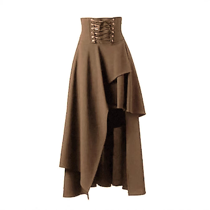Damen Eleganter asymmetrischer Rock mit Schnürung Echoarchiv