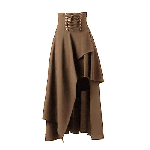 Damen Eleganter asymmetrischer Rock mit Schnürung Echoarchiv