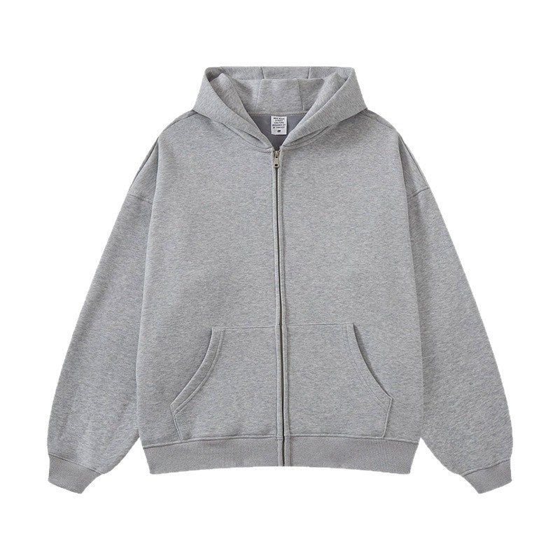 Unisex nan Kapuzen-Sweatjacke mit durchgehendem Reißverschluss, oversized Passform und Kängurutaschen Echo Archiv