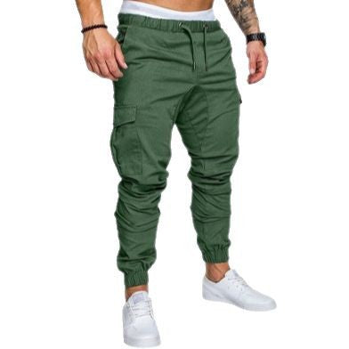 Herren nan taillierter Cargo-Jogger mit elastischem Bund, Kordelzug und aufgesetzten Taschen Echo Archiv