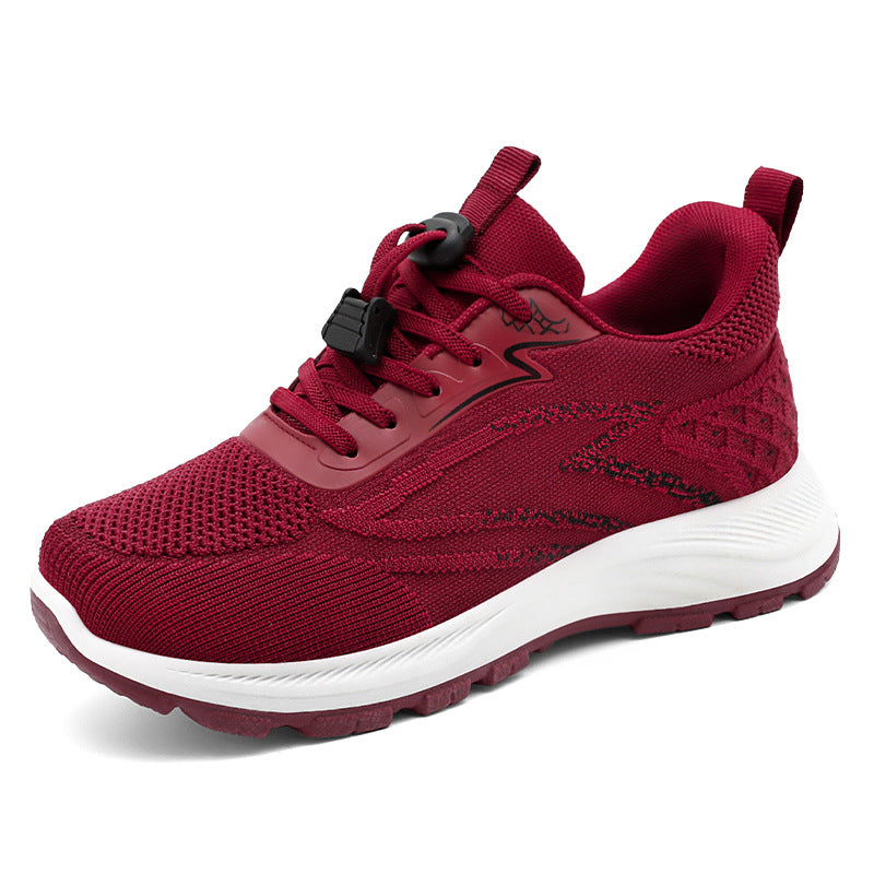 Damen nan atmungsaktiver Strick-Laufsneaker mit Schnellzug-Schnürung, gepolsterter EVA-Zwischensohle und profiliertem Laufsohle Echo Archiv