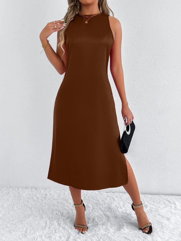 Damen Maxikleid mit tiefem Schlitz und schickem Racerback Echo Archiv