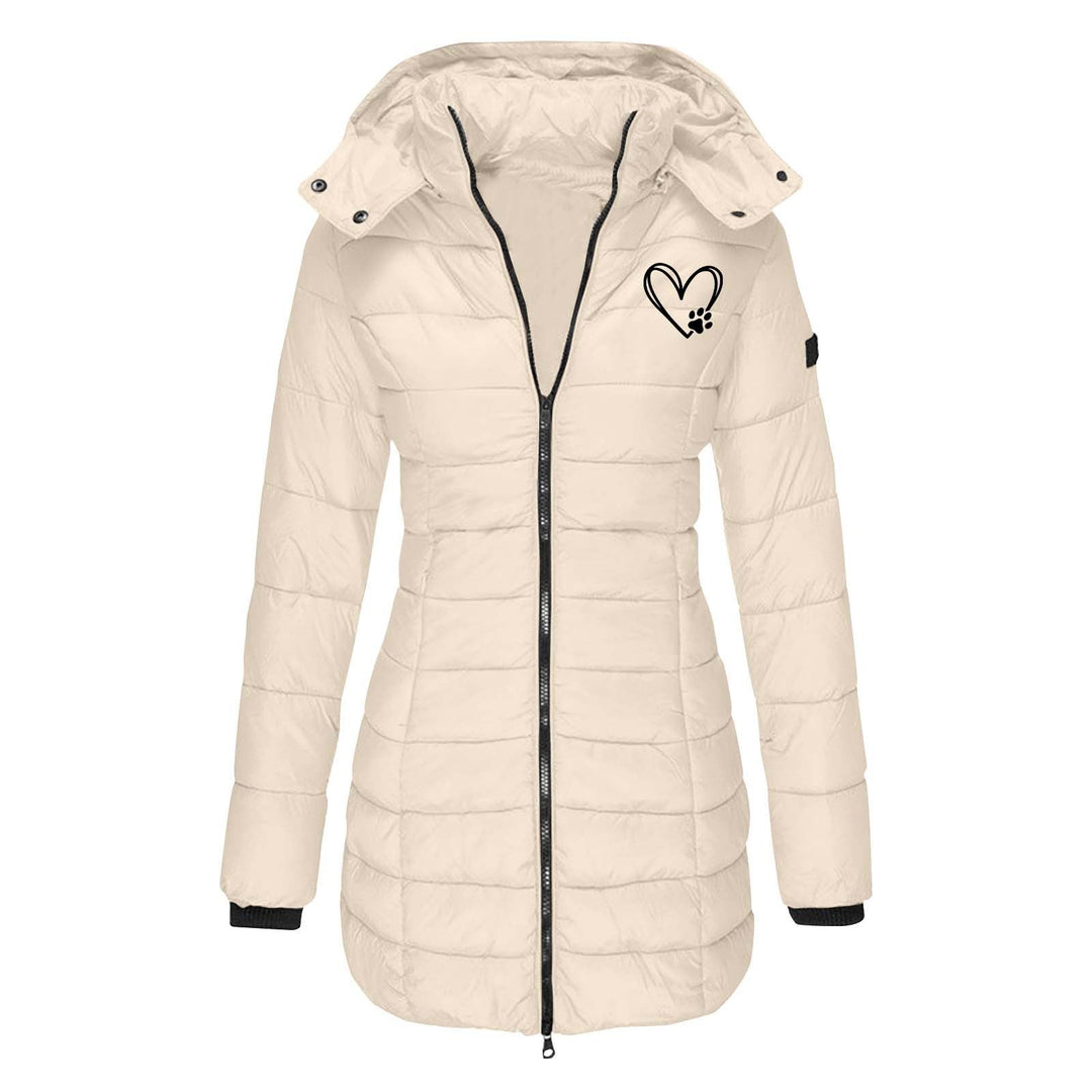 Damen gesteppte Winterjacke mit abnehmbarer Kapuze – Avérine