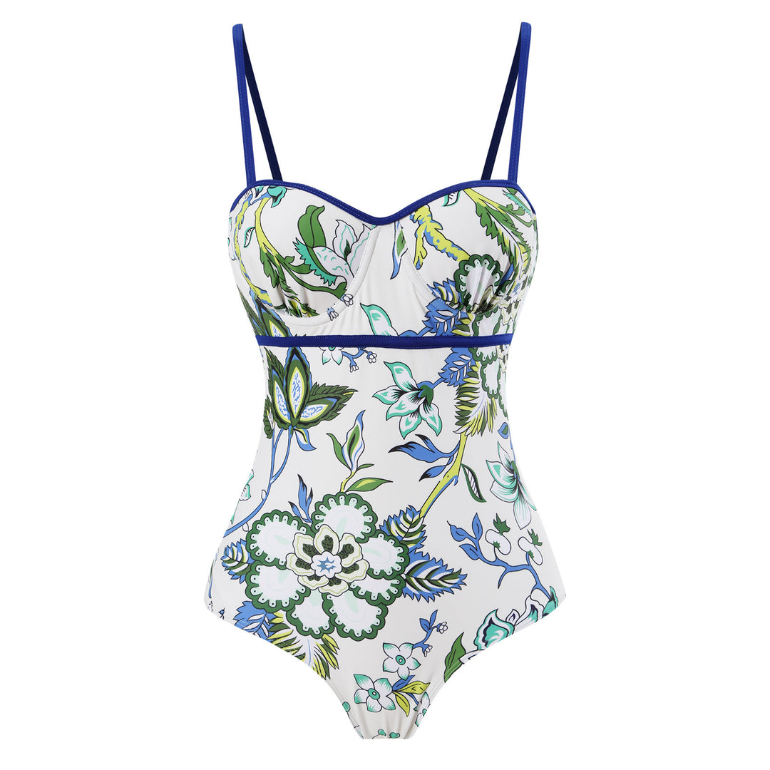 Damen Einteiler Badeanzug mit elegantem Wickelrock Echo Archiv