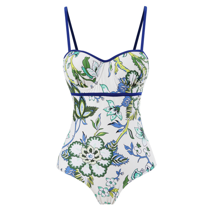 Damen Einteiler Badeanzug mit elegantem Wickelrock Echo Archiv