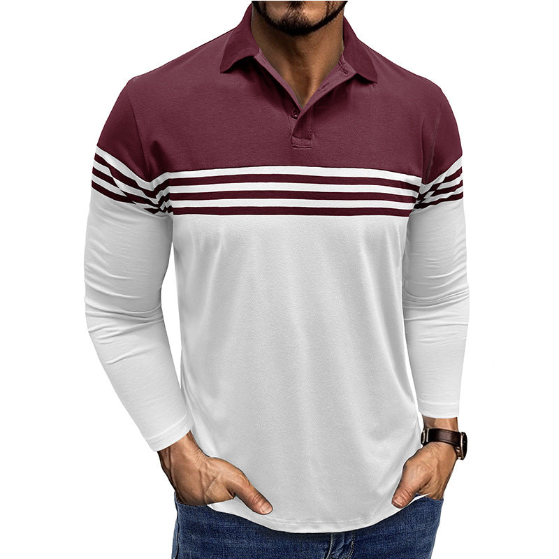 Herren Polo-Shirt mit modischem Streifenmuster Echoarchiv