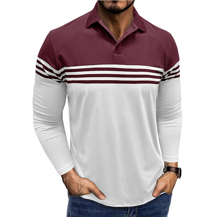 Herren Polo-Shirt mit modischem Streifenmuster Echoarchiv