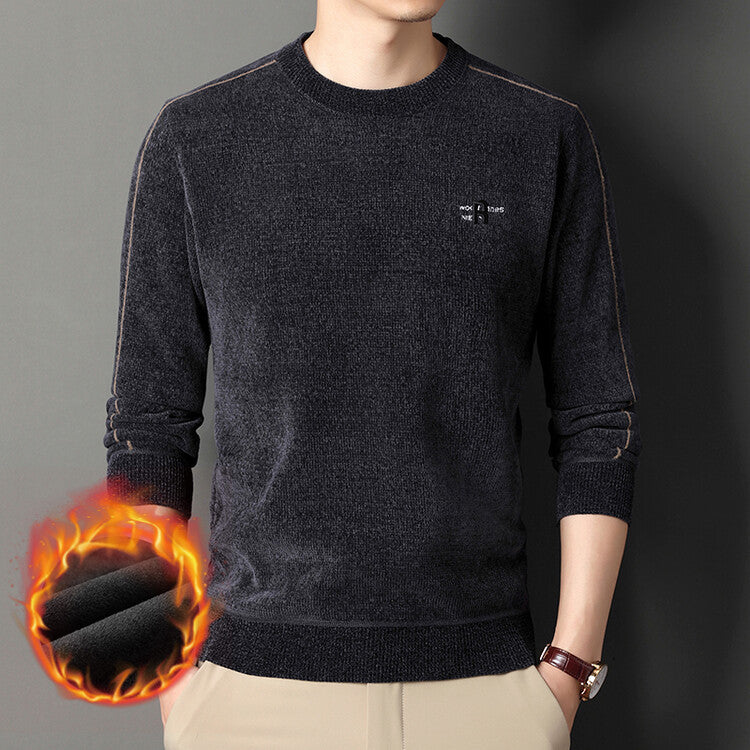 Herren hochwertige, atmungsaktive Strickpullover mit Rundhalsausschnitt Echoarchiv