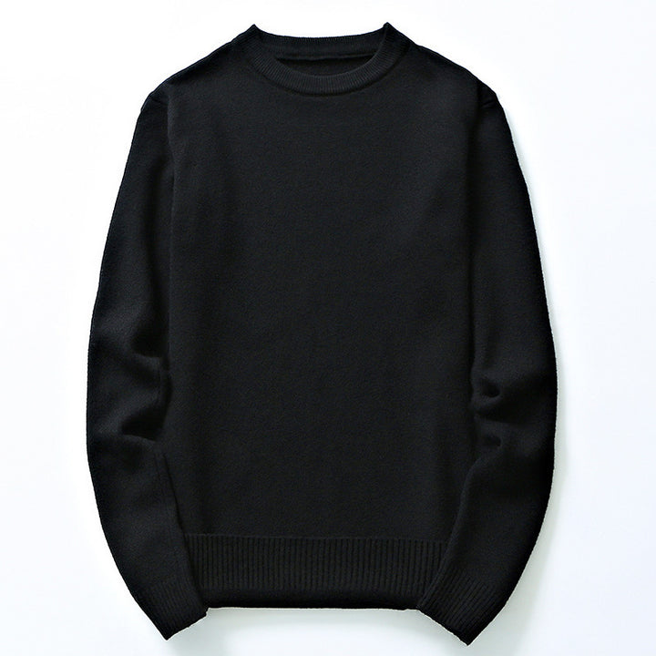 Herren fein gestrickter Pullover aus hochwertiger Baumwolle mit Rundhalsausschnitt Echoarchiv
